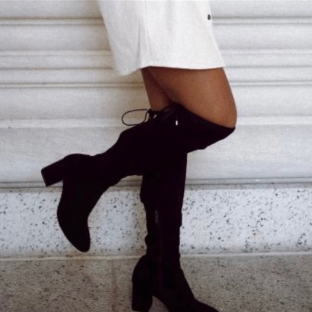 Black over the knee boots